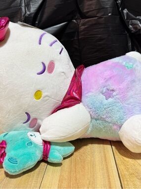 Plush hello kitty Cuddle Toy - Multicolor Pastel